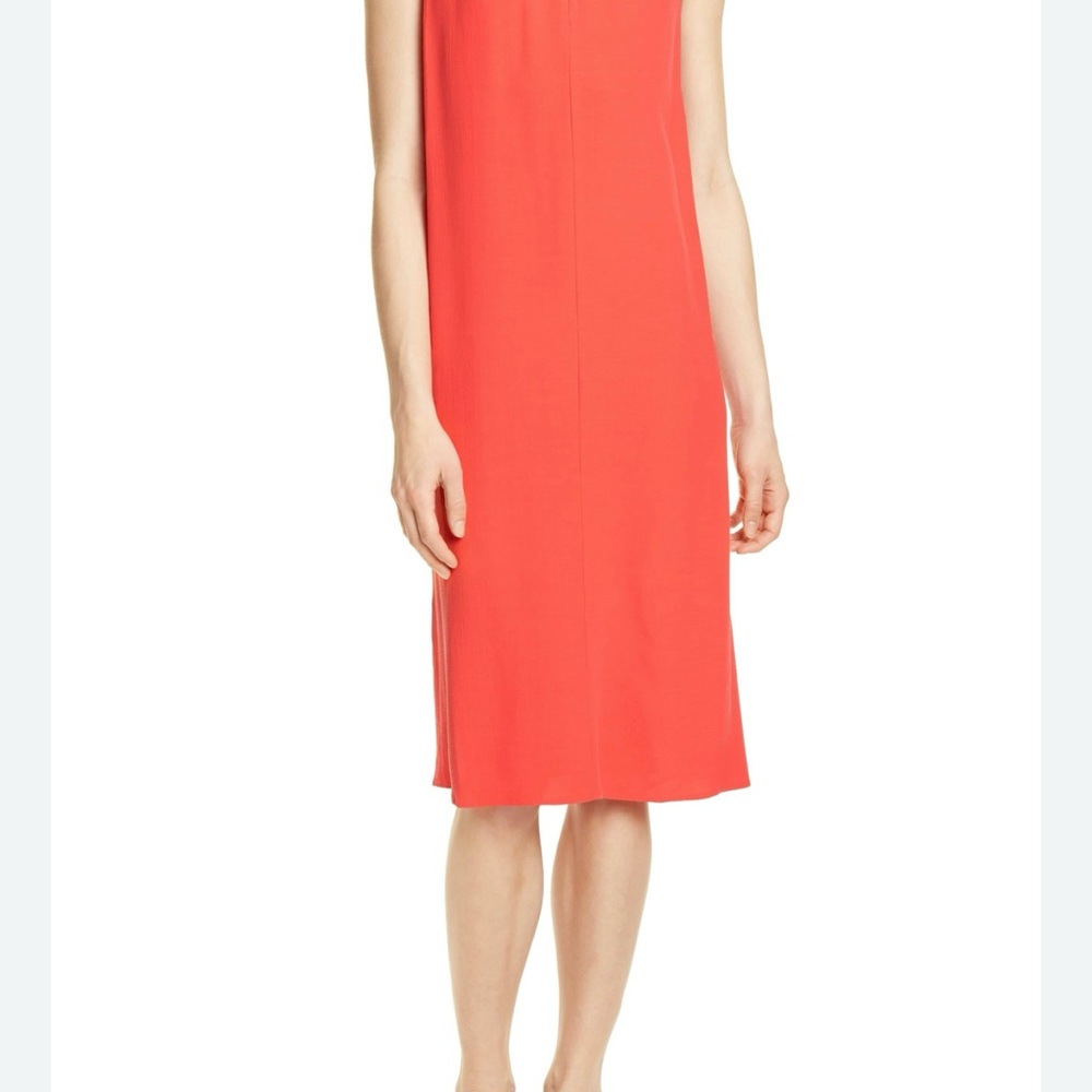 Eileen Fisher Pink Midi Dress Lightweight Sleeveless